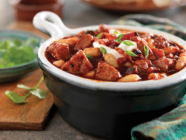 If you're looking for a new Chili recipe try Smokey Pork & Bacon