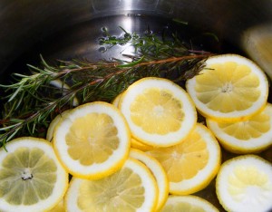 Boil lemons for a natural freshener