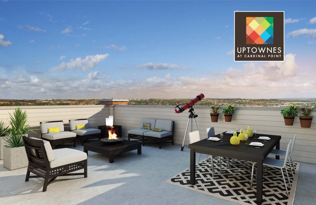 A private Rooftop Terrace is included in every Uptowne home