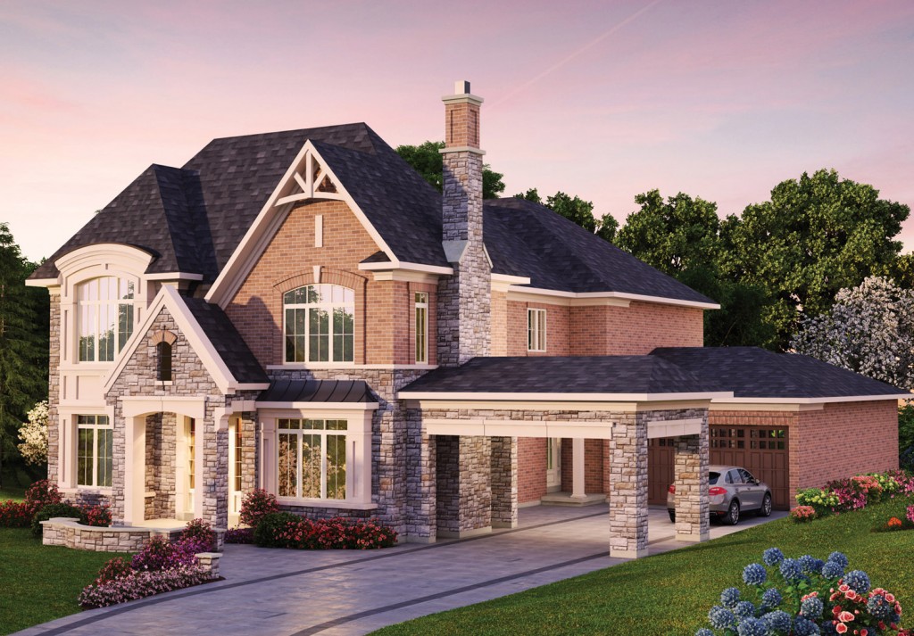 The Porte Cochere provides practicality and curb appeal.