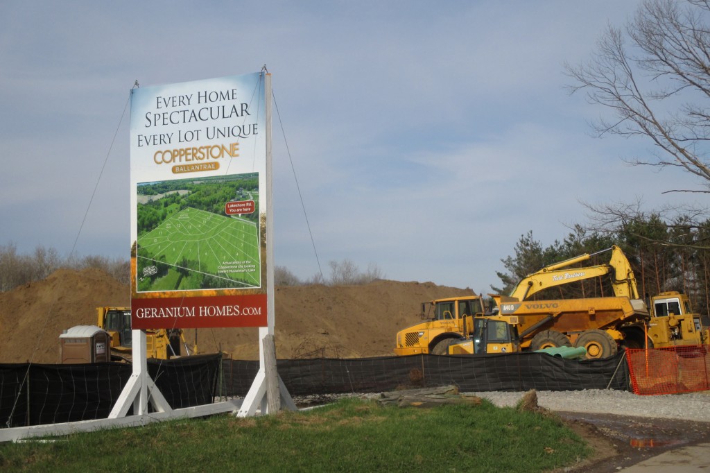 Construction at Geranium Homes' Copperstone community has begun in Ballantrae