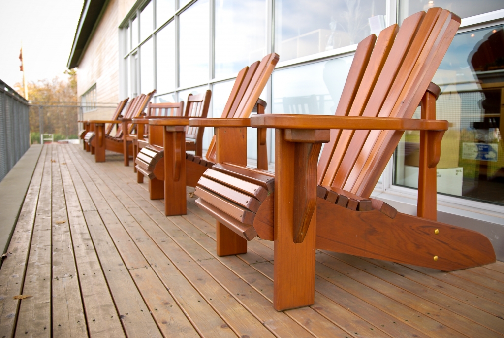 You're always welcome to relax in a Muskoka Chair when you visit Fielding Estates Winery.