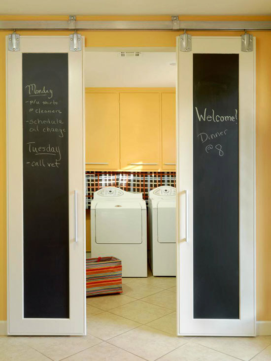 Adding a chalkboard creates the ideal message centre.