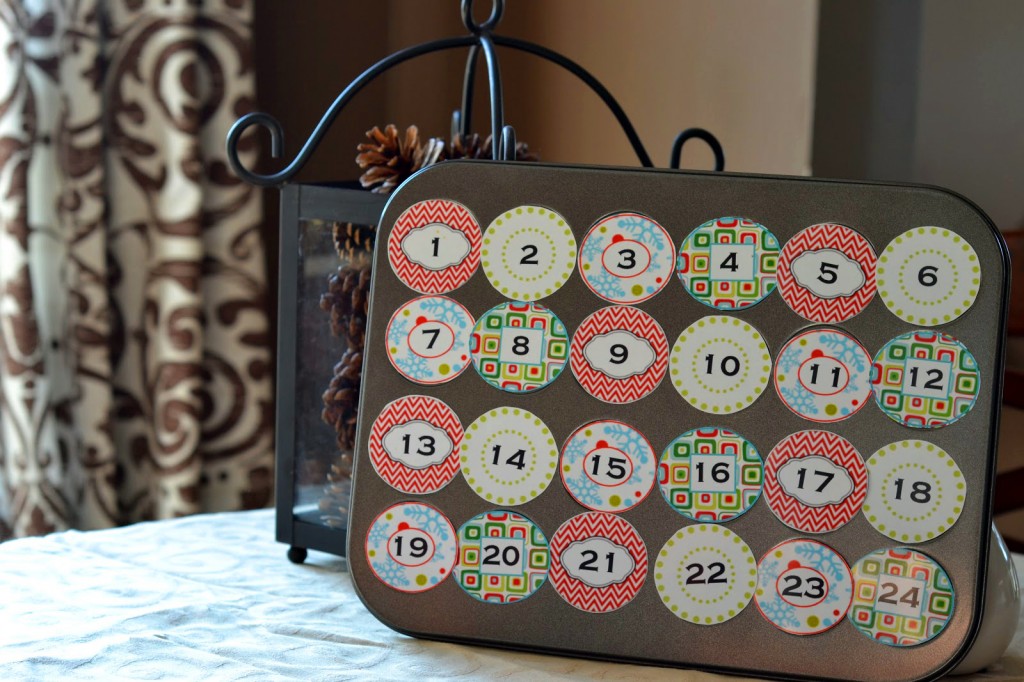 Advent Calendar made from a Muffin Pan - Genius!