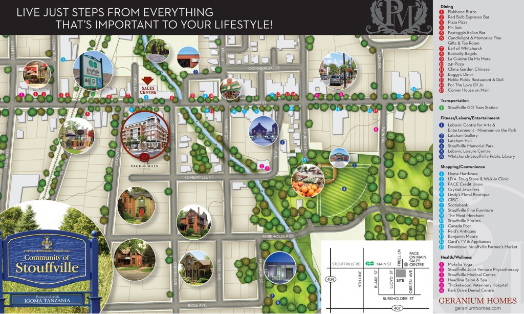 A walking map of downtown Stouffville