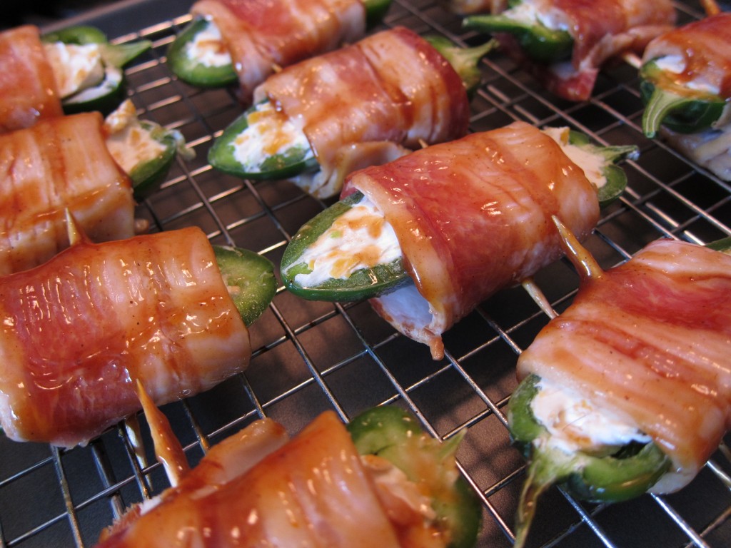 Bacon Wrapped Jalapeno Poppers take hot off the grill literally 