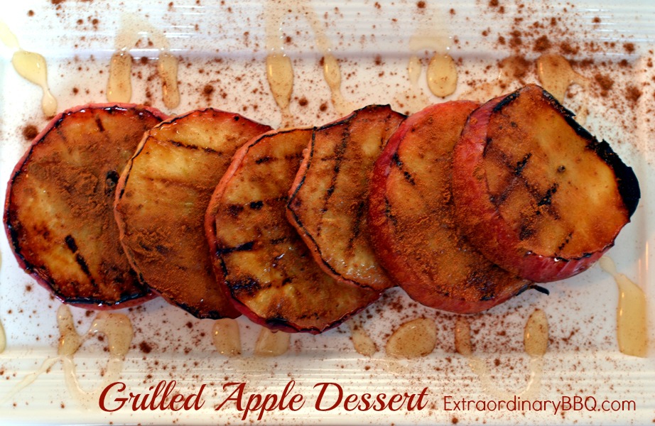 Grilled Cinnamon Apple Slices with Honey Drizzle