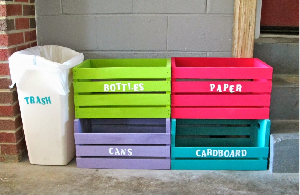 This DIY Recycling Centre is easy to make.