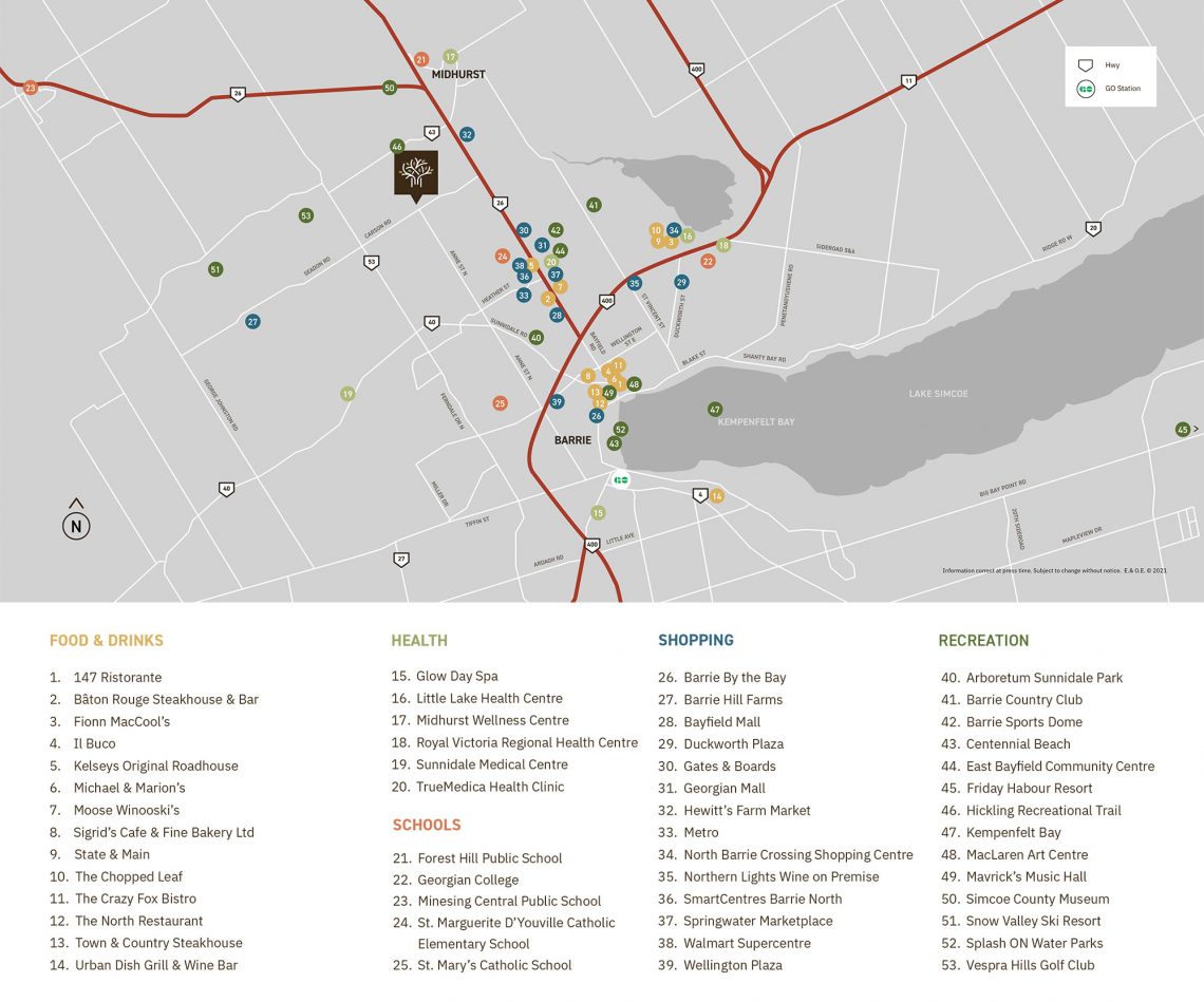 Midhurst Valley Amenities Map